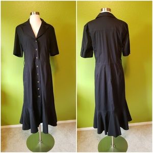 Geiger Austria rare Vtg black dress with pockets